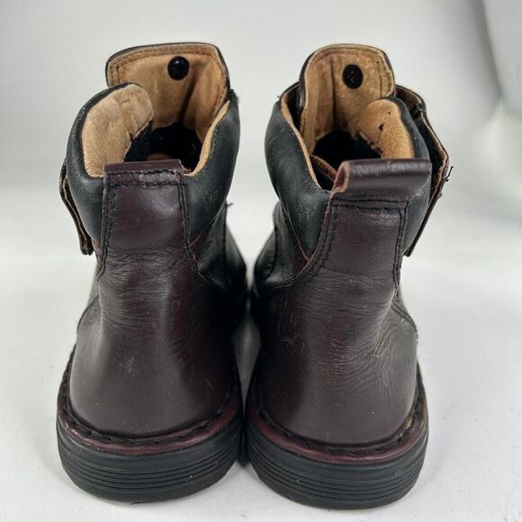 KRISBUT Men's Brown Leather Boots Size 42 US 9 Zippered Ankle Fashion Boot - Picture 6 of 12